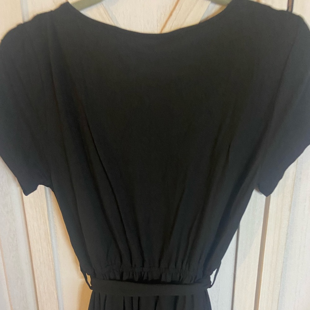 Black jumpsuit_Spring_Small (6)_ Women Black Casual Black Short Sleeve One piece - Picture 6 of 9